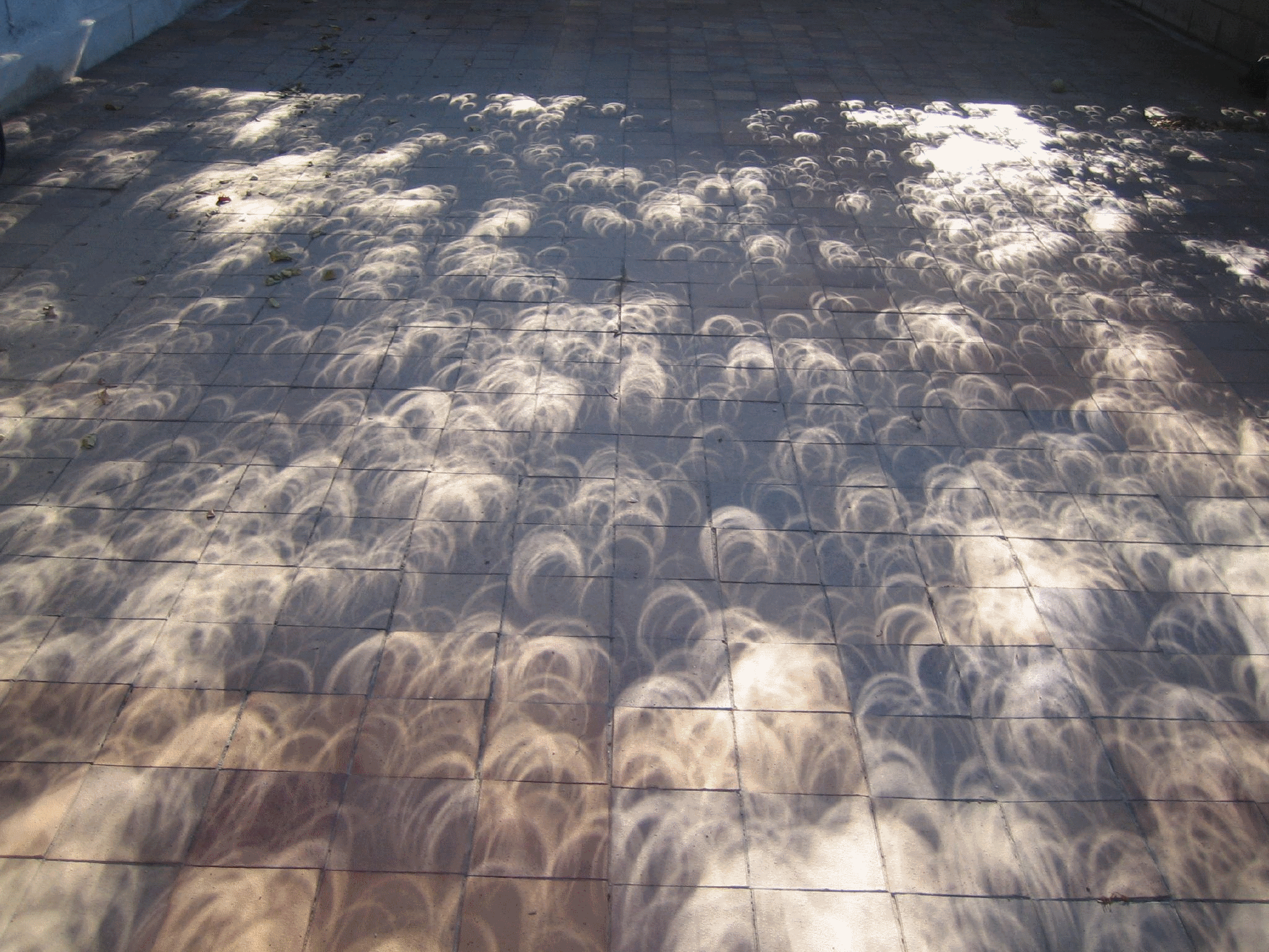 Shadows of an annular eclipse of October 3, 2005. By Nils van der Burg of Madrid, Spain. Via Wikimedia Commons.