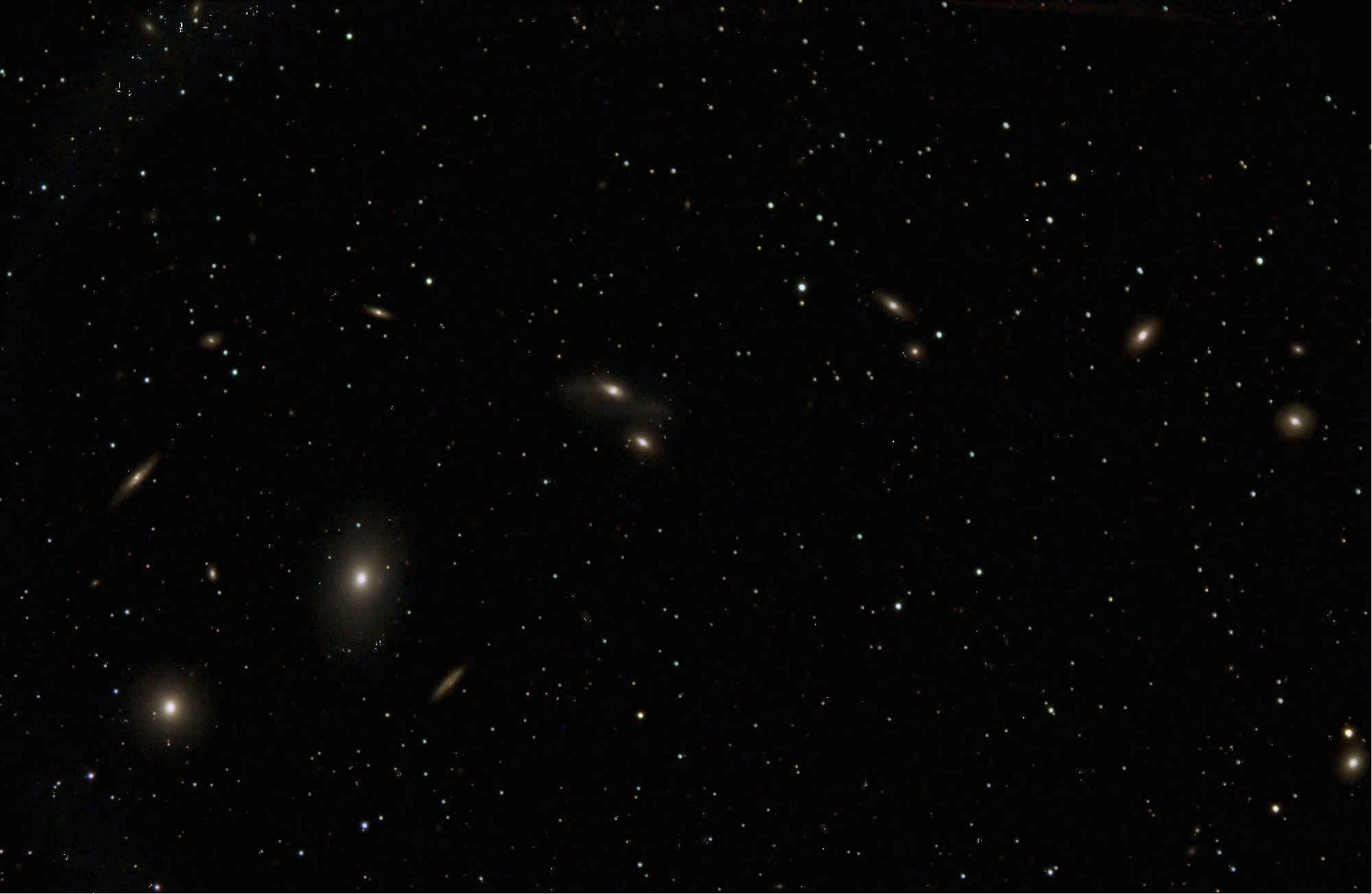 Markarian's Chain of Galaxies in Virgo, by Brian G.
